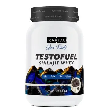 Kapiva Testofuel Shilajit Whey Protein (Cookies&Cream) - 1kg