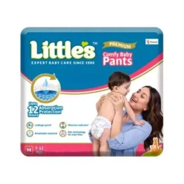 Little's Comfy Baby Cottonsoft Pants Medium ( 7-12 Kg ) - Pack of 9