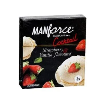 Manforce Condom (Strawberry + Vanilla) - Pack of 3