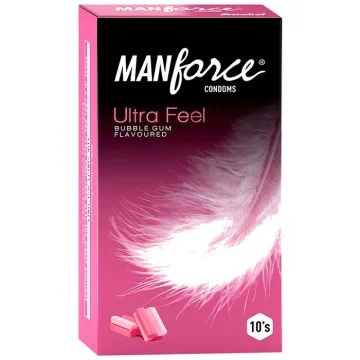 Manforce Condom Ultrafeel (Bubblegum) - Pack of 10