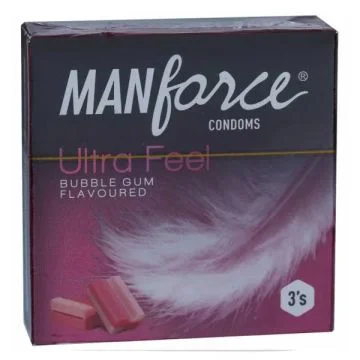 Manforce Condom Ultrafeel (Bubble Gum) - Pack of 3