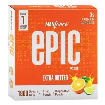Manforce Epic Condom (Passion Fruit Punch) - Pack of 3