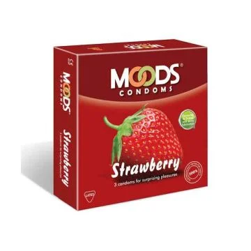 Moods Strawberry Condom - Pack of 3