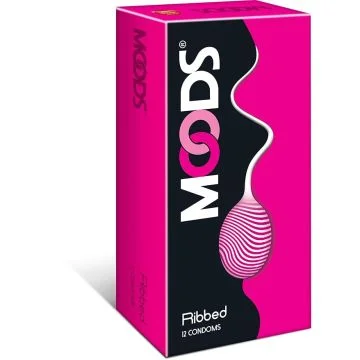 Moods Ribbed Condom - Pack of 12