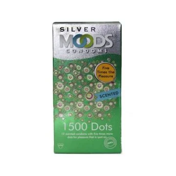 Moods Silver 1500 Dots Condom - Pack of 12