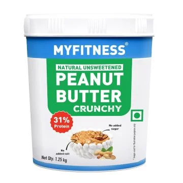 My Fitness Natural Unsweetened Peanut Butter (Crunchy) - 1.25kg