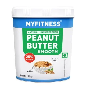 My Fitness Natural Unsweetened Peanut Butter (Smooth) - 1.25kg