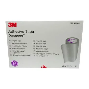 3M Durapore (1538-3) Surgical Tape (7.5cm x 9.1m) - 4's Pack