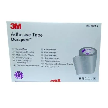 3M Durapore (1538-2) Surgical Tape (5cm x 9.1m) - 6's Pack