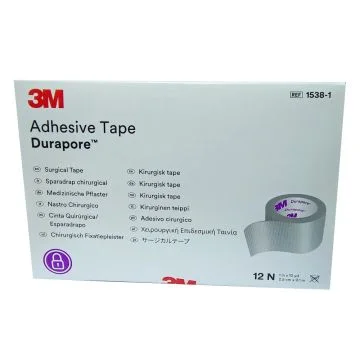 3M Durapore (1538-1) Surgical Tape (2.5cm x 9.1m) - 12's Pack