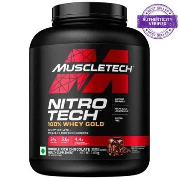 MuscleTech Nitro-Tech 100% Whey Gold (Double Rich Chocolate) - 1.81kg