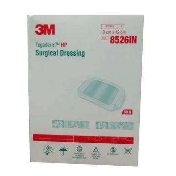 3M Tegaderm (8526IN) HP Transparent Film Dressings (Large Frame Style)(10cmx12cm) - 50's Pack