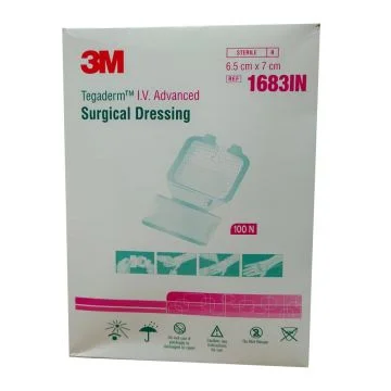 3M Tegaderm (1683) I.V. Advanced Securement Dressing (6.5cmx7cm) - 100's Pack
