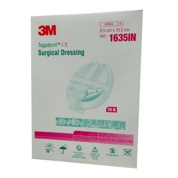 3M Tegaderm (1635) Transparent Film Dressing with Border (Central Line)(8.5cmx10.5cm) - 50's Pack