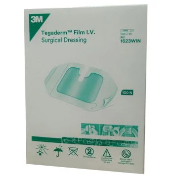 3M Tegaderm 1623WIN Transparent Film Dressing 6cm x 7cm 100 Pack