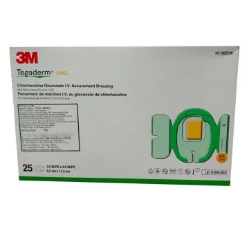 3M Tegaderm (1657R) CHG Chlorhexidine Gluconate I.V. Securement Dressing (Keyhole)(11.5cm x 8.5cm) - 25's Pack