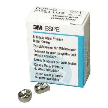 3M™ ESPE™ Stainless Steel 1st Primary Molar Crowns (Pediatric)- Box of 2