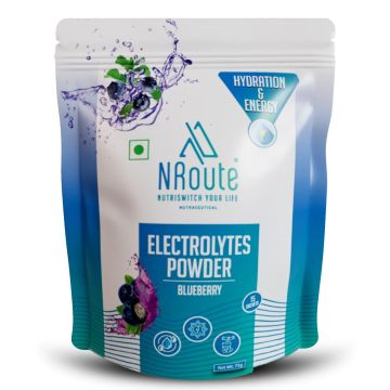 NRoute Electrolytes Power Sachet (Blueberry) - Pack of 15