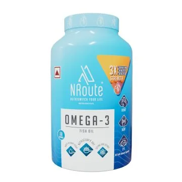 NRoute Omega-3 Fish Oil Softgels - Bottle of 60