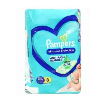 Pampers Anti Rash Blanket Baby Diaper (New Baby) – Pack of 8