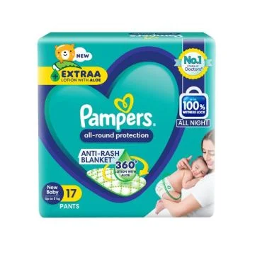Pampers Anti-Rash New Baby Diaper Pants – Pack of 17