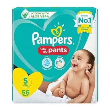 Pampers Blue Baby Diaper Pants (Small) – Pack of 56