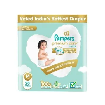 Pampers Premium Care Baby Diaper Pants (M) – Pack of 20