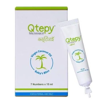 Qtepy Baby Massage Oil - 7 x 15 ml