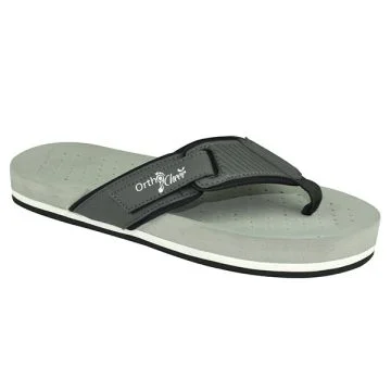 Ortho Cheer (AO2008) Men's Orthopedic & Diabetic Friendly Super Soft, Lightweight & Comfortable Slippers With Velcro Strap (Pair)