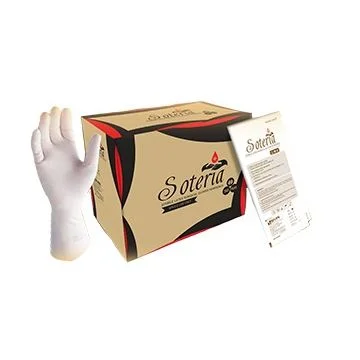 SOTERIA Sterile Latex Pre-Powdered Surgical Gloves (Size 6) - Box of 50 Pairs