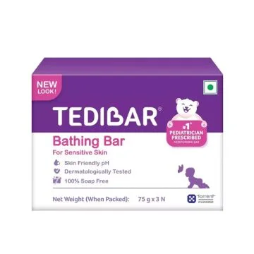 Tedibar Baby Bathing Bar for Sensitive Skin - 3x75g