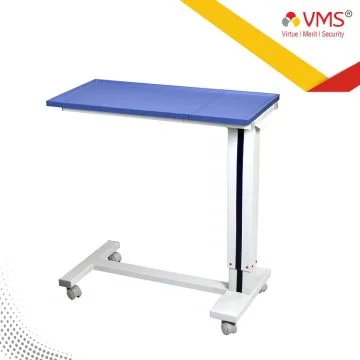 Height Adjustable Bedside Table with 2 Section Laminated Board Top (Gas Spring Mechanism)