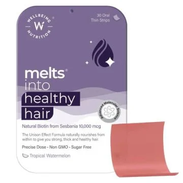 Wellbeing Nutrition Melts Into Healthy Hair – 30 Oral Strips